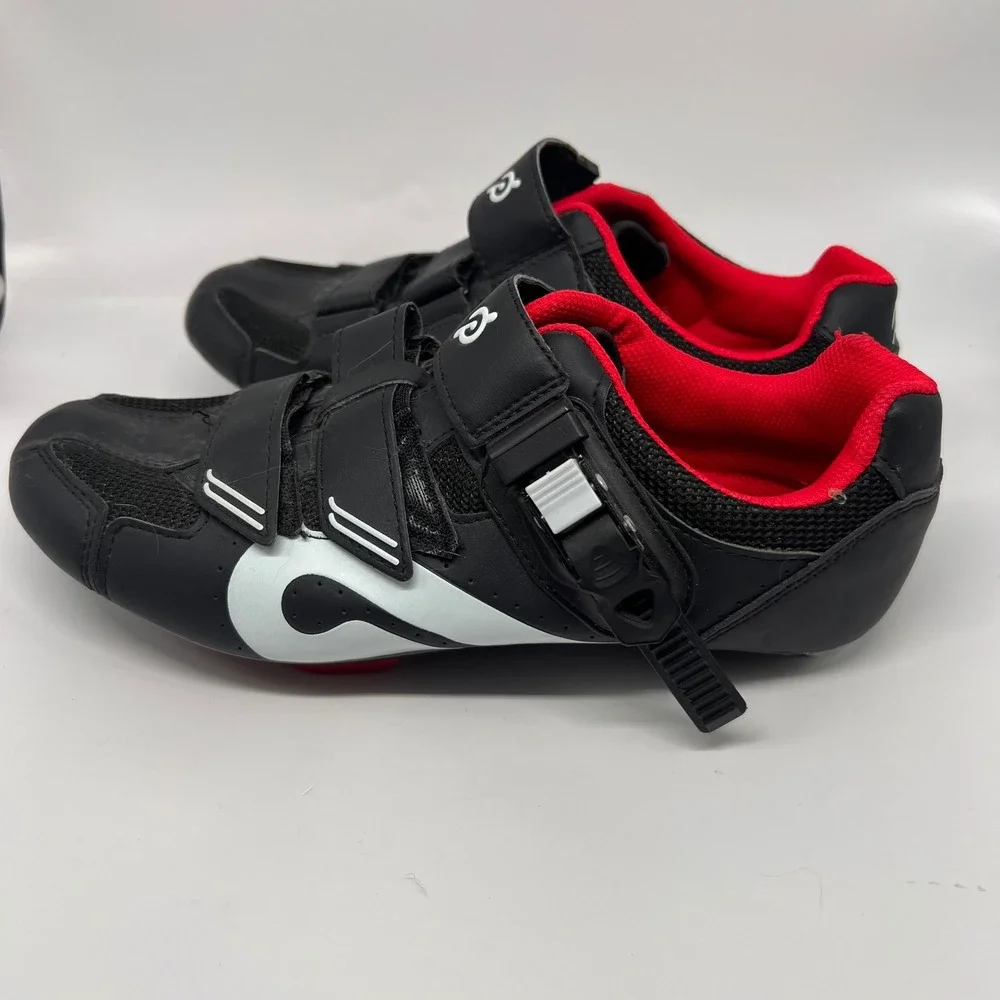 Peloton Cycling Shoes Black Red Mens 8 Womens 10 EU 41 PL-SH-02 clip click